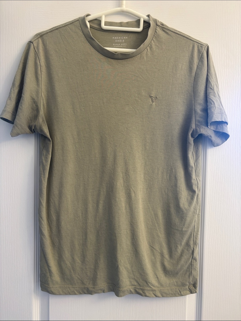 American Eagle Outfitters Men’s Crew Neck T-Shirt in Olive Green